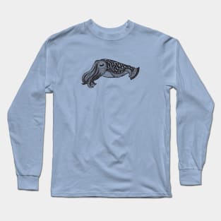 Cuttlefish - hand drawn marine animal design Long Sleeve T-Shirt